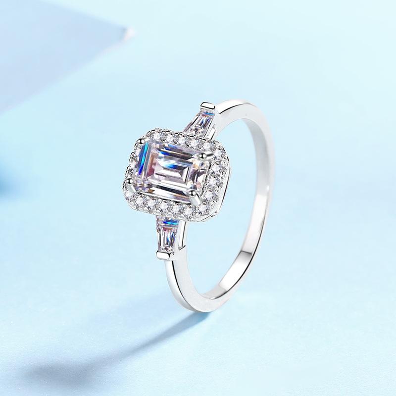 Кольцо из стерлингового серебра 925 пробы с муассанитом, женское позолоченное кольцо pt950, светлое, роскошное, индивидуальное обручальное кольцо