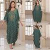 2025 European & American Cotton Embroidered Beach Cover-up Robe Style Dress