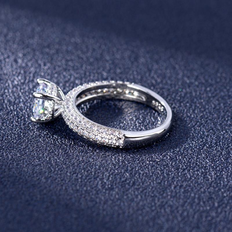 Sace Gems Классическое кольцо из медного сплава с цирконом, женские ювелирные изделия, свадебный подарок для вечеринки
