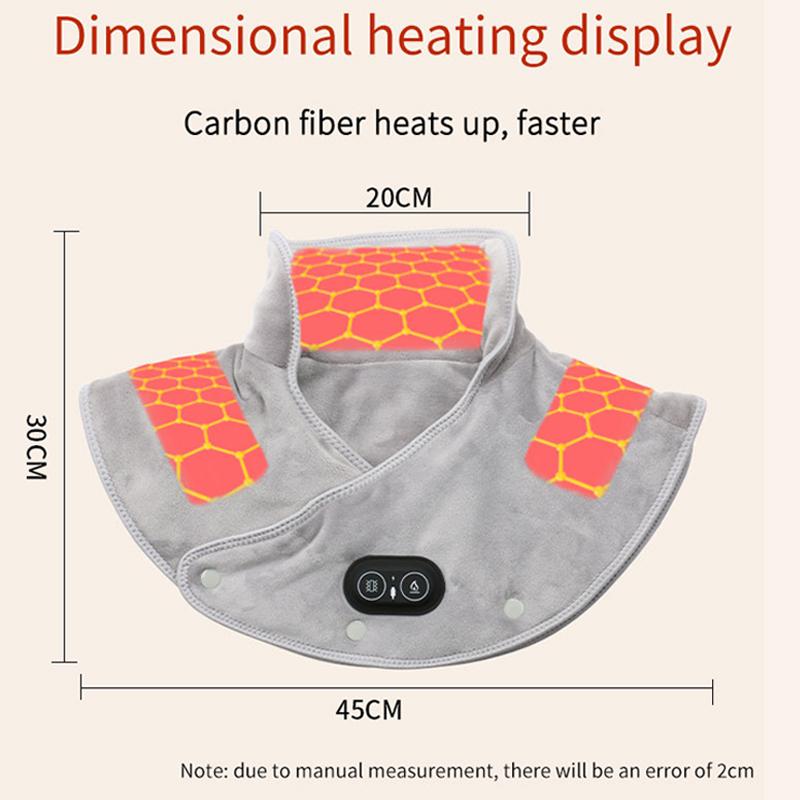 Electric Heating Shoulder Neck Pad Three Gear Hot Compress Cervical Shawl Neck Muscle Massager Back Relax Brace Household Office