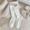 Coffee Color Cashmere Socks Winter Thickened Fine Needle Wool Solid Color Brown Stacked Socks Stockings