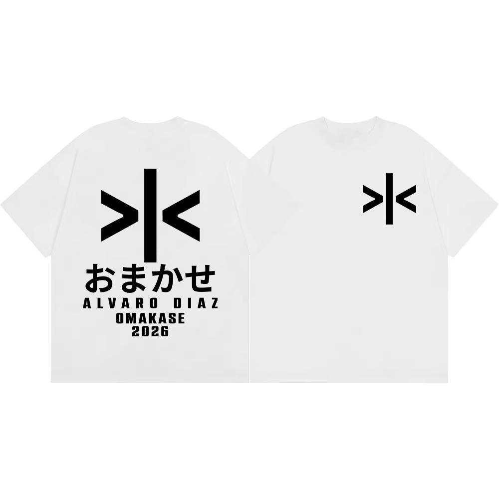 Rapper Alvaro Diaz Omakase Tour Tshirt Hip Hop Fashion Trend Short Sleeve T Shirt Unisex Women Casual Loose Cotton Tshirts