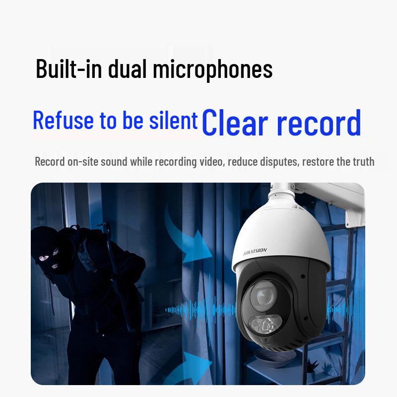 Hikvision 25x Zoom 360° PTZ Outdoor Camera with Mobile Remote Monitoring, Audio & Video Recording