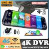 4K Dual-Lens Car Dvr 10Inch Mirror Dash Cam for Cars Wireless Carplay Android Auto Front and Rear Camera Black Box Car Assecorie