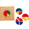 Baby Toys Circular Mathematics Fraction Division Teaching Montessori Board Wooden Toys Child Educati