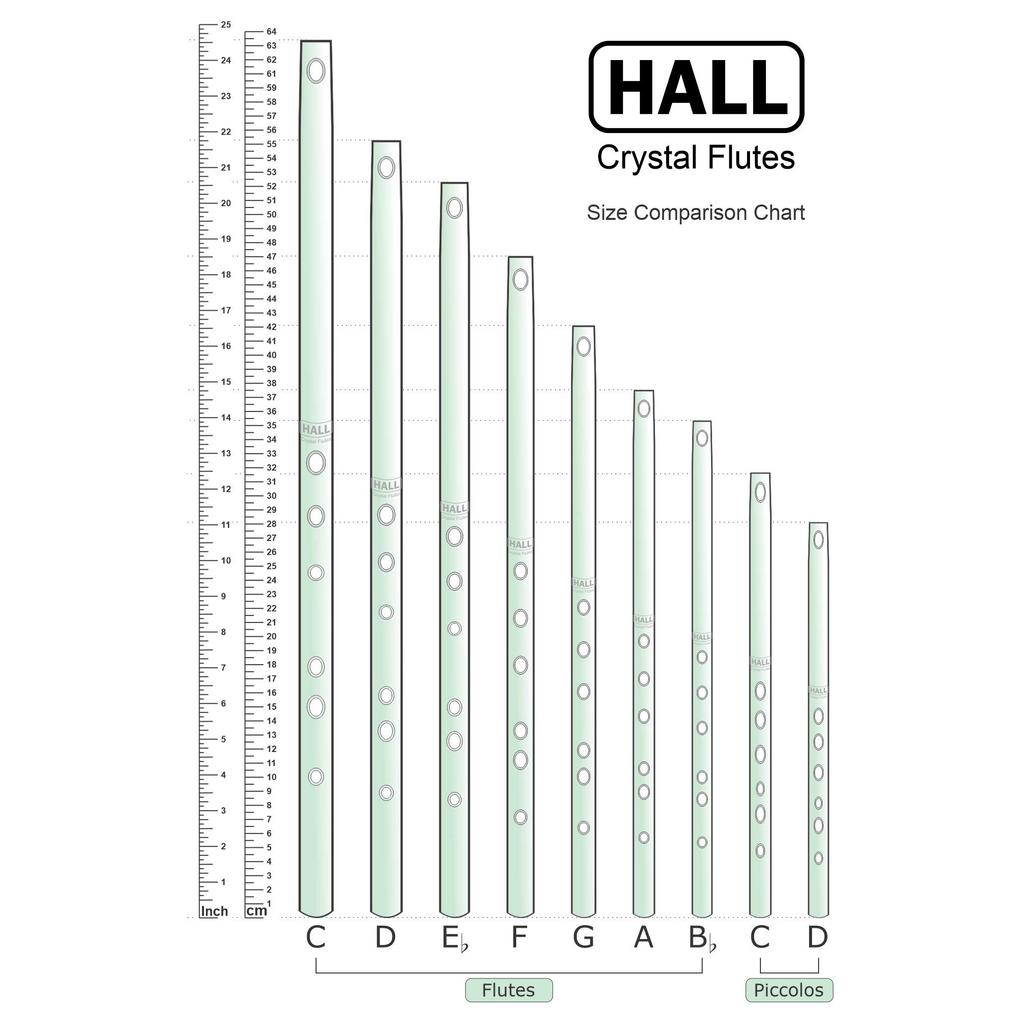 Hall Crystal Flute Offset Model G Tube Total Length 421mm FLUTE G DRAGON
