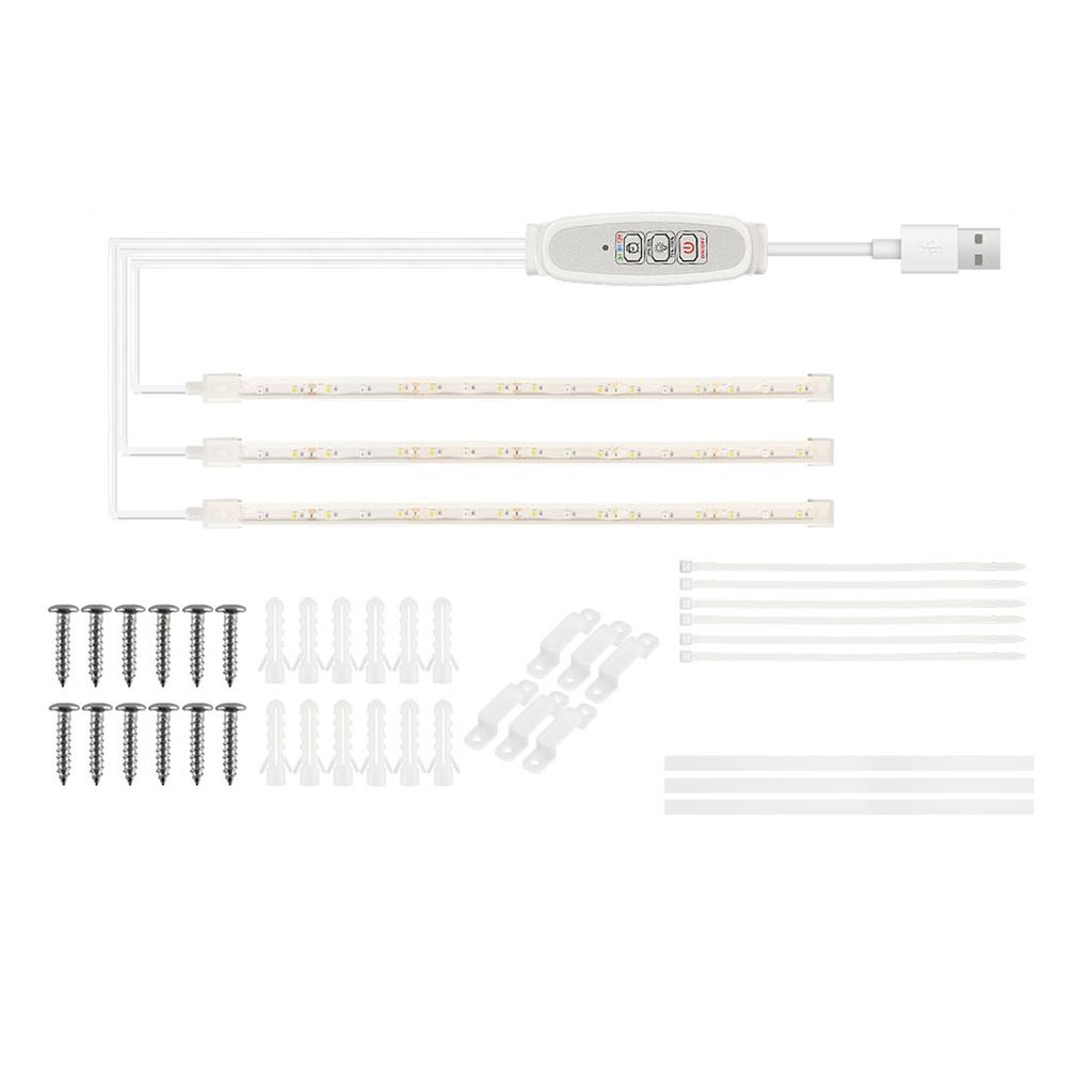 LED Plant Grow Light Strips for Indoor Plants Red & 3000K Sunlike Grow Lamp for Hydroponics