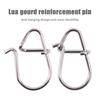 100PCS Stainless Steel Fishing Hanging Snap Silver Oval Split Rings Fishing Tools