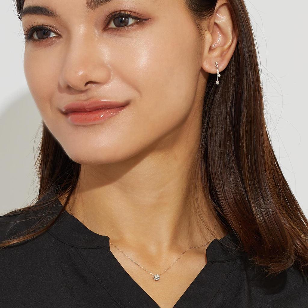 Ожерелье с бриллиантом Dahlia Flower Gold K18 18K [Lara Christie] 0.1ct lp51-0002-yg