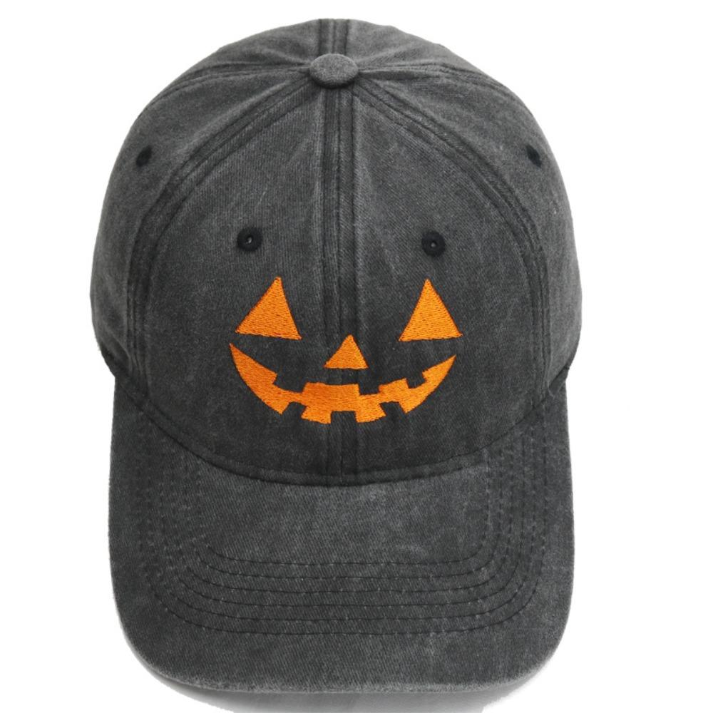 UV Protection Embroidered Pumpkin Hat Breathable Sunshade Cap Fashion Halloween Baseball Cap Party