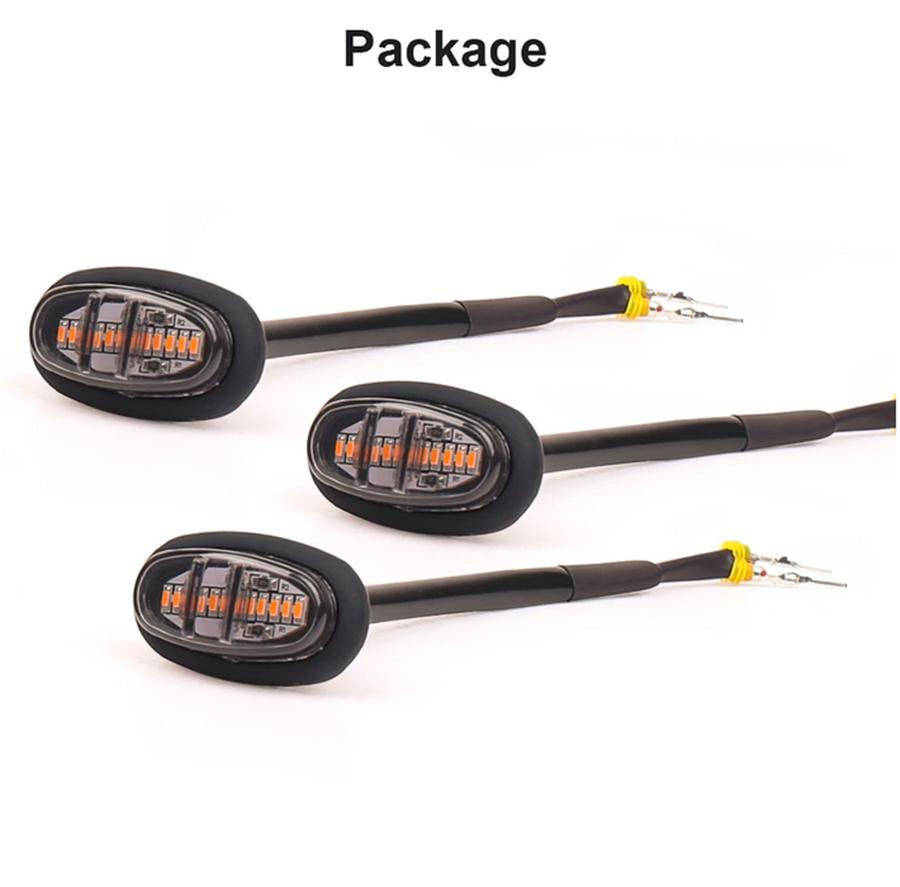 3pcs LED Front Grille Grill Lamp Kit Amber Light For Ford F150 Raptor 2017-2019