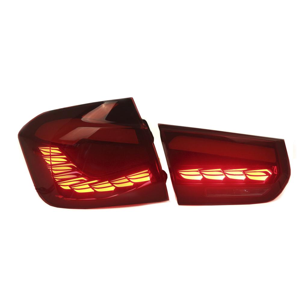 L&R Red LED Tail Lights Rear Lamp Assembly For BMW 3 F30 F80 M3 2013-2018