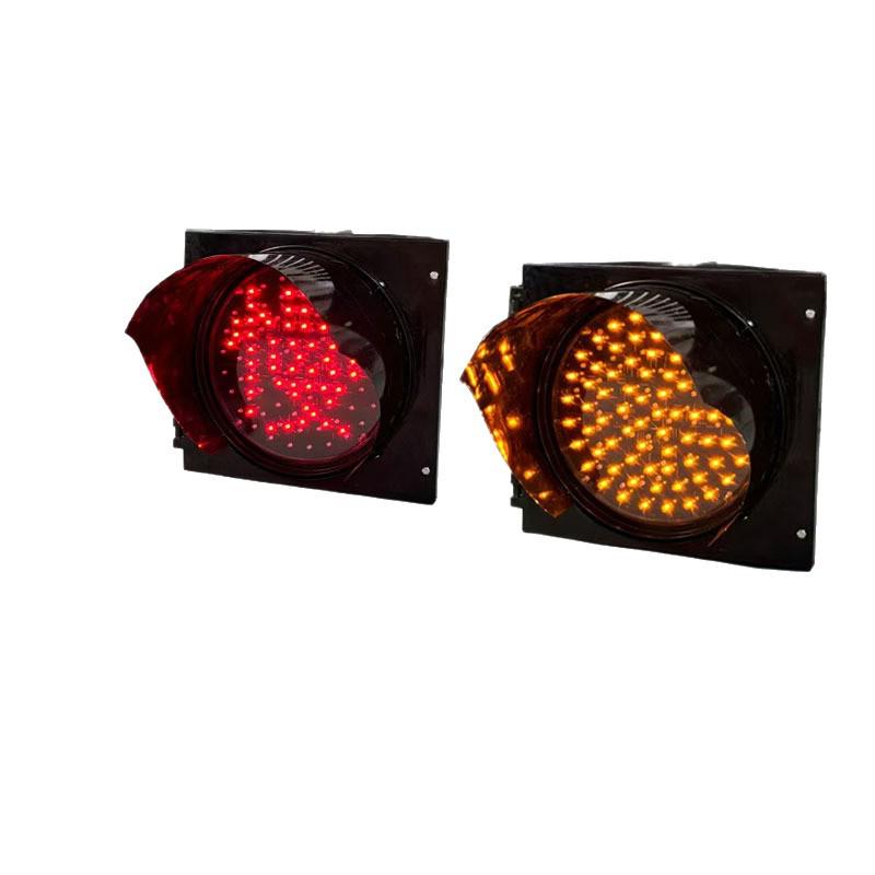 Yellow LED Sun-Powered 400mm Flashing Light with 300mm Red Slow Warning Strobe