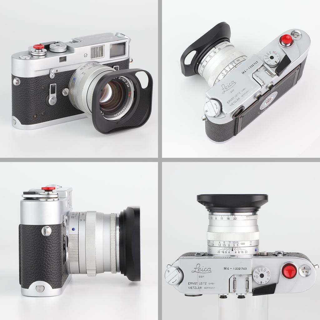 Металлическая квадратная бленда Haoge LH-ZV02P для объектива Carl Zeiss Planar T* 2/50 50mm f2 ZM, 35mm/F2, с вырезами