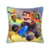 Декоративная Наволочка Crash Bandicoot Мультяшные Вещи Подушка для Дивана Видеоигра Чехол для Подушки на Молнии Разные Размеры