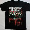 Винтажная мужская футболка группы Hollywood Undead Черная футболка Все размеры от S до 5XL TN0269 Унисекс футболка