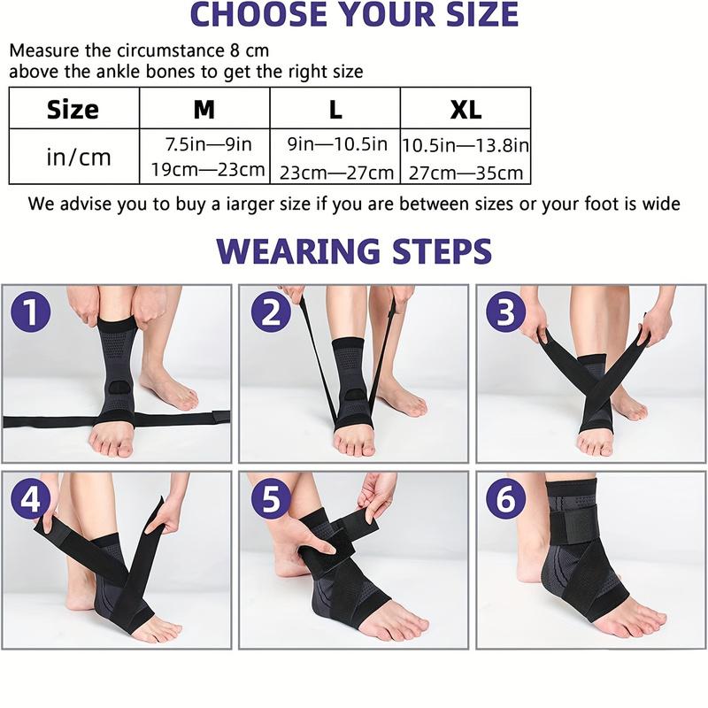 1 шт. Эластичный фиксатор голеностопа для спорта, тренажерного зала, фитнеса, бадминтона, ремешок-защита для стопы, компрессионная повязка