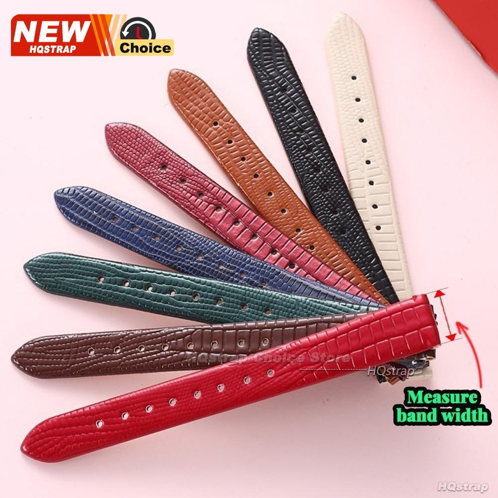 New Lizard Patterned Ultra-thin Leather Strap for Women Watch Band 8mm 10mm 12mm 14mm Slim Leather WatchStrap Universal Bands 3