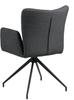Laura SWIVEL CHAIR with armrests, gray, UPHOLSTERED