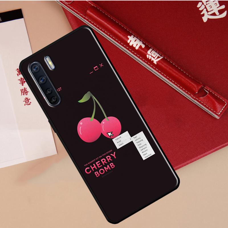 Cherry Pattern Case For Oppo A40 A78 A54 A74 A94 A17 A57 A77 A76 A16 A96 A18 A60 A80 A38 A58 A98 A15 A5 Pro