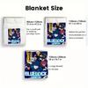 Blue Lock anime print 2D Flat Pattern Flannel Blanket High quality All Seasons Warmth and Comfort Perfect for Christmas Gifts.PMT0914419