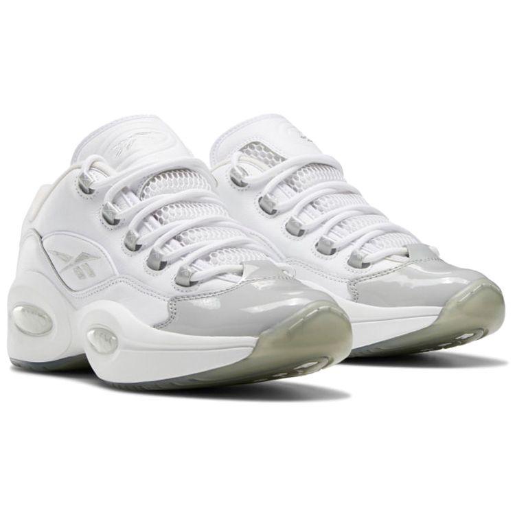 Reebok Вопрос Низкие белые серые мужские кроссовки Cloud-White Pure-Grey-3 Pure-Grey-2 GZ0366