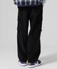 GOSTREET Semi-Wide Corduroy Cargo Pants Black