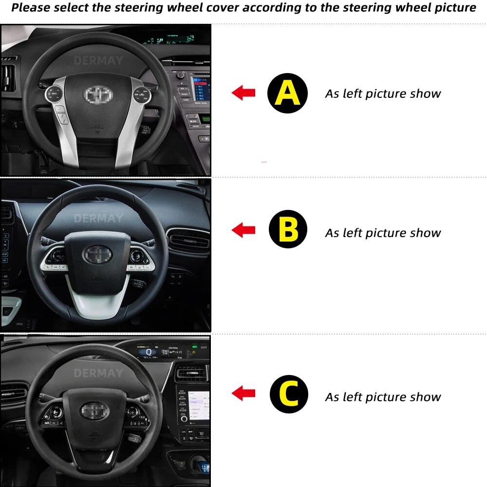 Для Toyota Prius 30 20 V Prius C Plus Plug-in Prime XW10 XW20 XW30 XW50 2001 ~ 2022 Автомобильный чехол на руль автомобильные аксессуары