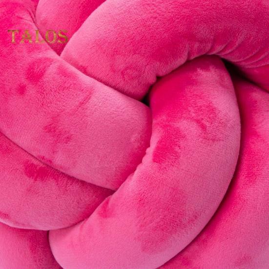 Подушка ручной плетеный узел однотонный круглый шарообразный плюшевый эластичный спальный компаньон для дивана декоративная подушка для фотографии