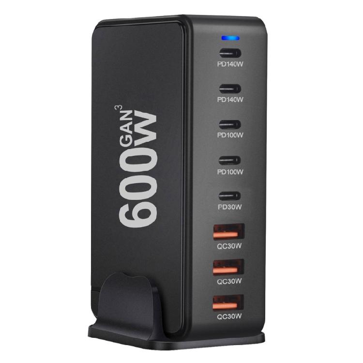 Быстрая зарядная станция 600 Вт USB C, 8 портов, адаптер питания с 5 портами USB C и 3 портами USB A для эффективной зарядки нескольких устройств