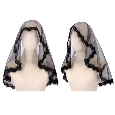 Панк Черная Вуаль для Хэллоуина Косплей Костюма Вуаль для Тематических Вечеринок Свадебная Вуаль День Мертвых Костюм Головной Убор