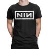 NIN Retro Logo Nine Inch Nails T-Shirt Men Fashion Cotton Tee Shirt Round Neck Short Sleeve T Shirts Gift Idea Clothes