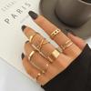 8 Pieces / Set Simple Cross Ring Women's Jewelry Opening Adjustment Ring Gold Silver Bracelet