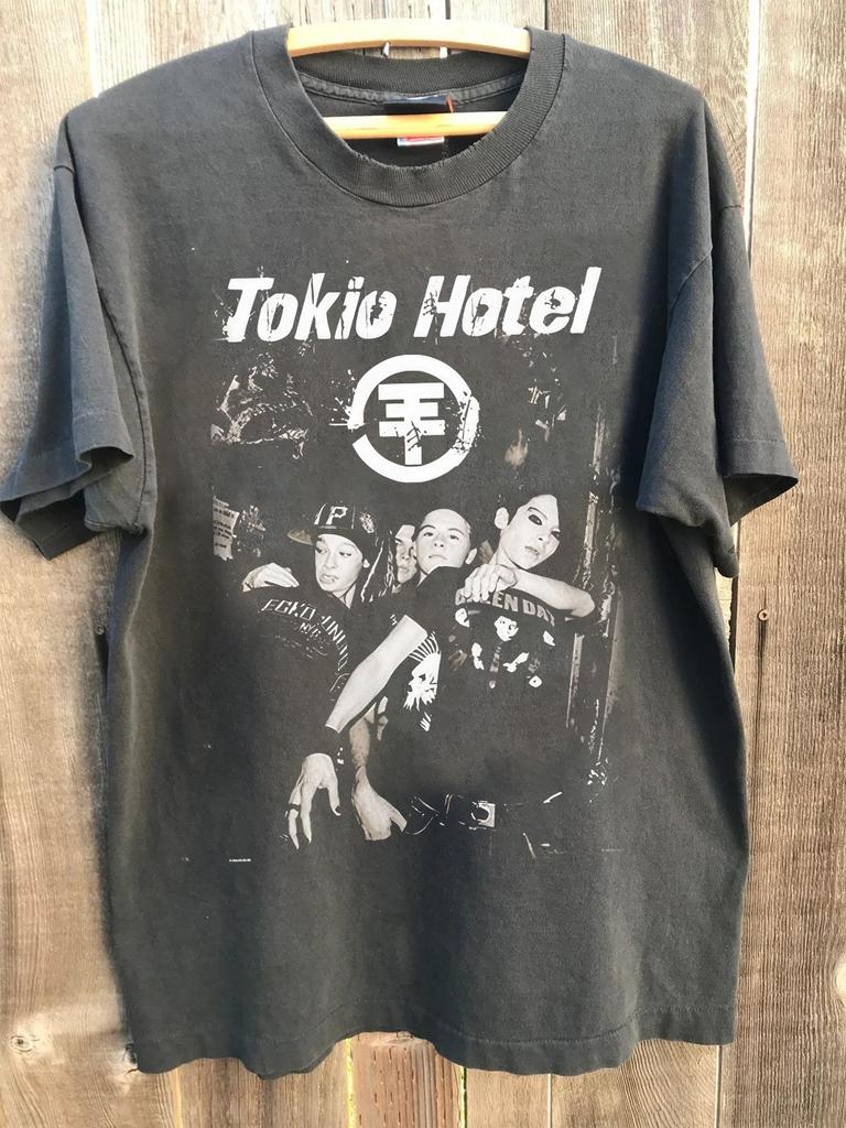 Винтажная футболка Tokio Hotel Том Каулитц Рок-группа Унисекс HA0946 Унисекс Футболка