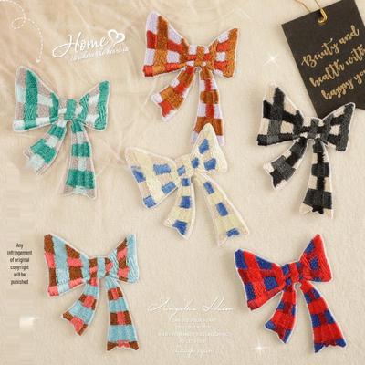 Мультяшный бант вышитая аппликация нашивка для DIY шляпы, сумки и аксессуаров для одежды