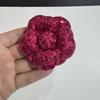 High-End 6.6cm Pu Leather Camellia Children's Fashionable Multi-Color Brooch Pins Small Fragrant Flower Brooch for Anniversary