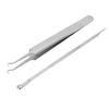 Stainless Steel Blackhd Removal Tool Kit Curved Tweezer  Double end Pimple Extractor