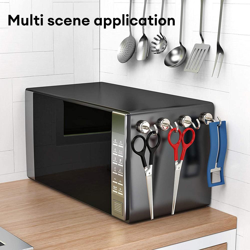 10 шт. прочных магнитных крючков, многоцелевой магнитный крючок-вешалка для дома, кухни, бара, ключей, пальто, декоративный крючок для хранения