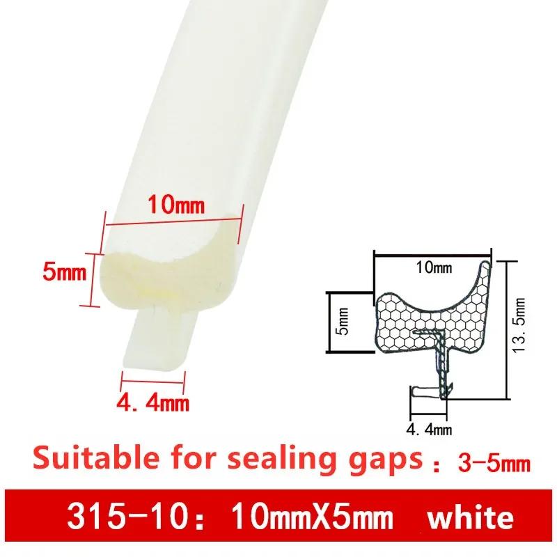 PU Foam Sound Proof Weather Draught Excluder Seal Door Window Gap Insulation V Type Strips for 8 Sizes to Choose