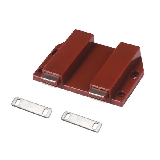 Магнитная защелка, сверхмощная кнопка для открытия, ABS, сильное всасывание, двуглавая защелка для двери шкафа, кухонный ящик