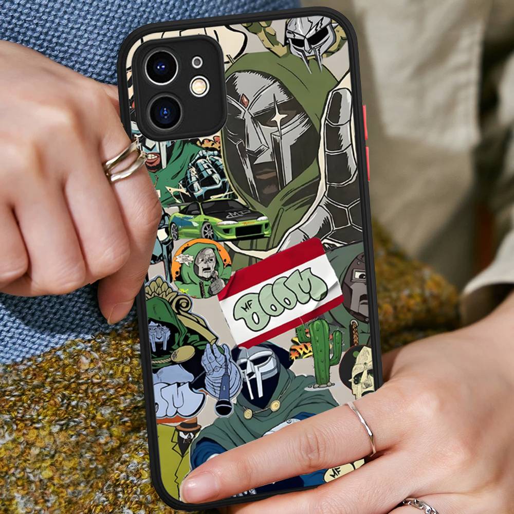 M-MF Rapper D-DOOM For IPhone 15 16 Pro Max 11 12 13 14 XS XR X Plus 16E Matte Translucent Phone Cover