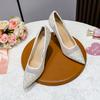 Crystal High Heels Banquet Wedding Dress Sequins Embroidered Lace Bridal Shoes Handmade Wedding Points Party Bridesmaids Women's Shoes
