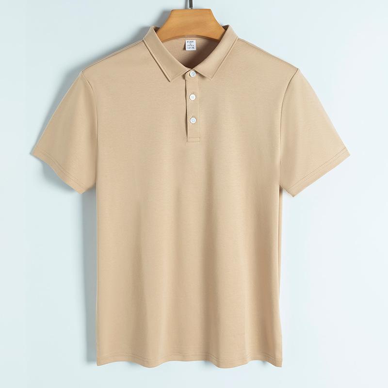 Рубашка поло с воротником рубашки, деловая футболка, рабочая одежда, повседневная рубашка поло с короткими рукавами для мужчин