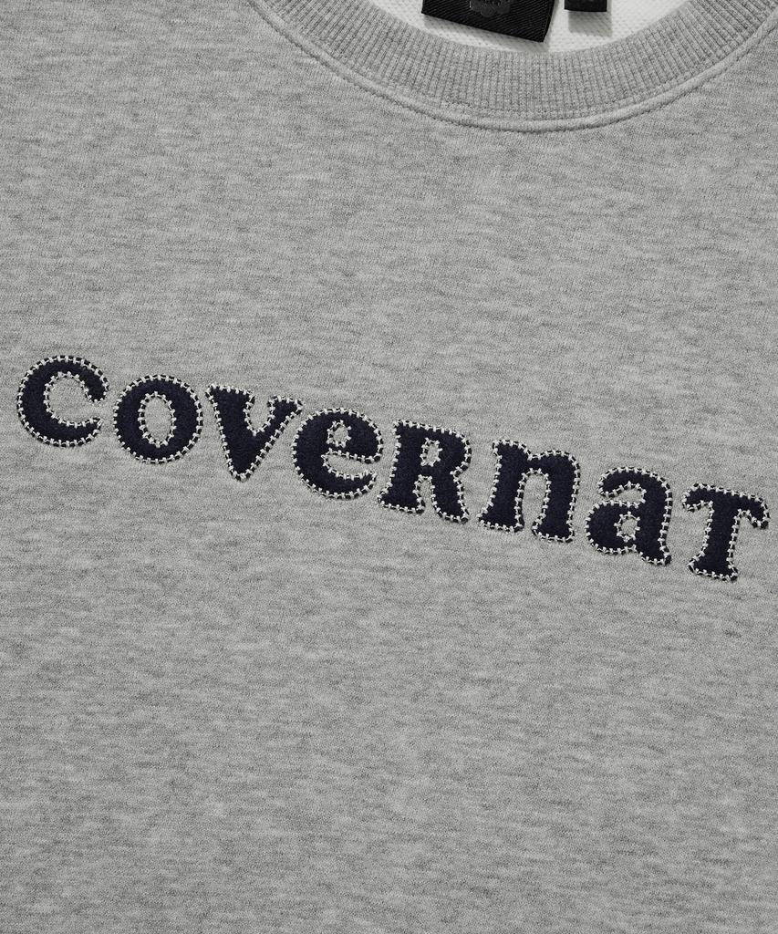 COVERNAT WOMAN Свитшот с логотипом Cooper, меланжево-серый