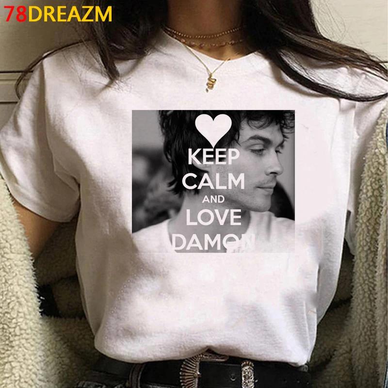 Футболка, вдохновленная сериалом «Дневники вампира», футболка «Дневники вампира» улззанг, повседневная эстетичная футболка, топ, футболки, унисекс-футболка