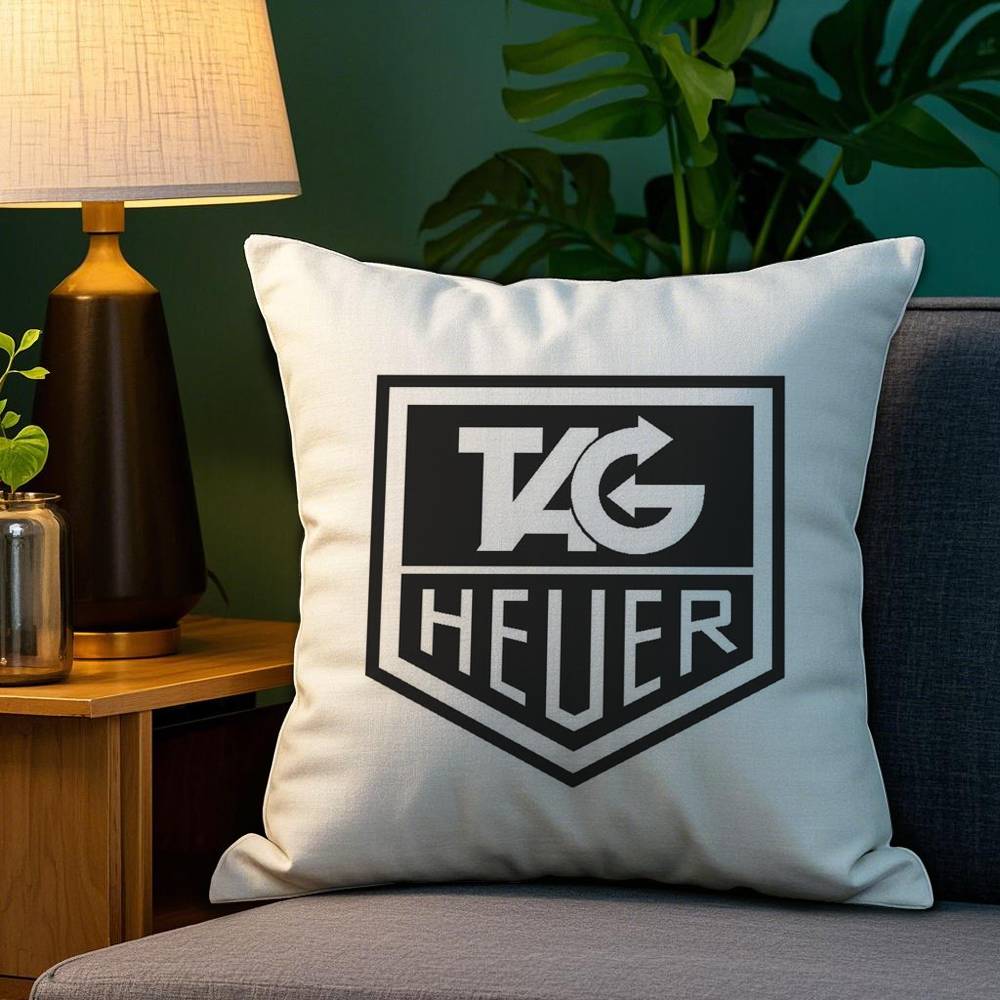 Бренд часов TTag Heuer Чехол-подушка Плюшевая ткань Мягкий Двусторонний принт Чехол для диванной подушки Чехлы для декоративных подушек