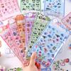 3D Panda Bunny Puffy Stickers Faux Crystal Gem Relief Stickers for Phone Decoration Cute Cartoon Stickers for Kids DIY Crafts