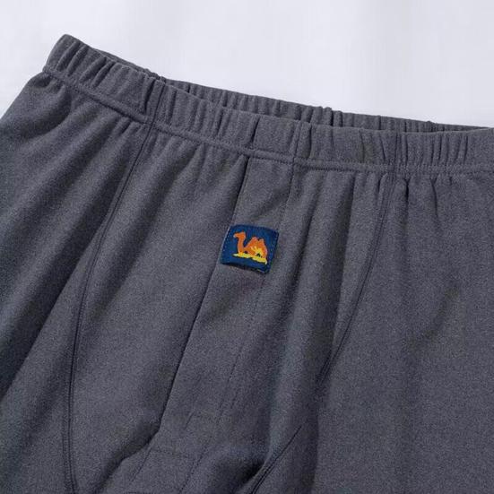 Мужские зимние штаны, эластичные однотонные U-образные выпуклые регулируемые талии, толстые теплые домашние брюки, пижамные штаны, зимнее термобелье