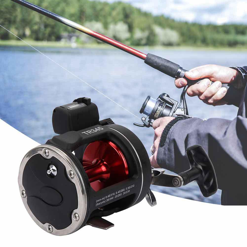 Trolling Reels Equipped With Line Counter Black Trolling Saltwater Offshore Reel Wheel