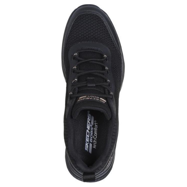 Skechers Удобные повседневные кроссовки для бега с поддержкой свода стопы Женские кроссовки Черные 117561-BBK